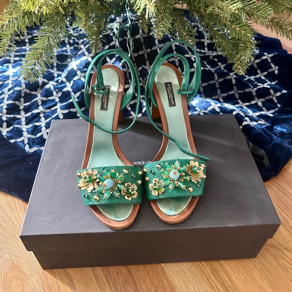 Dolce & Gabbana Sandals Verde Smeraldo size 39 (US 8.5) - Picture 9 of 16